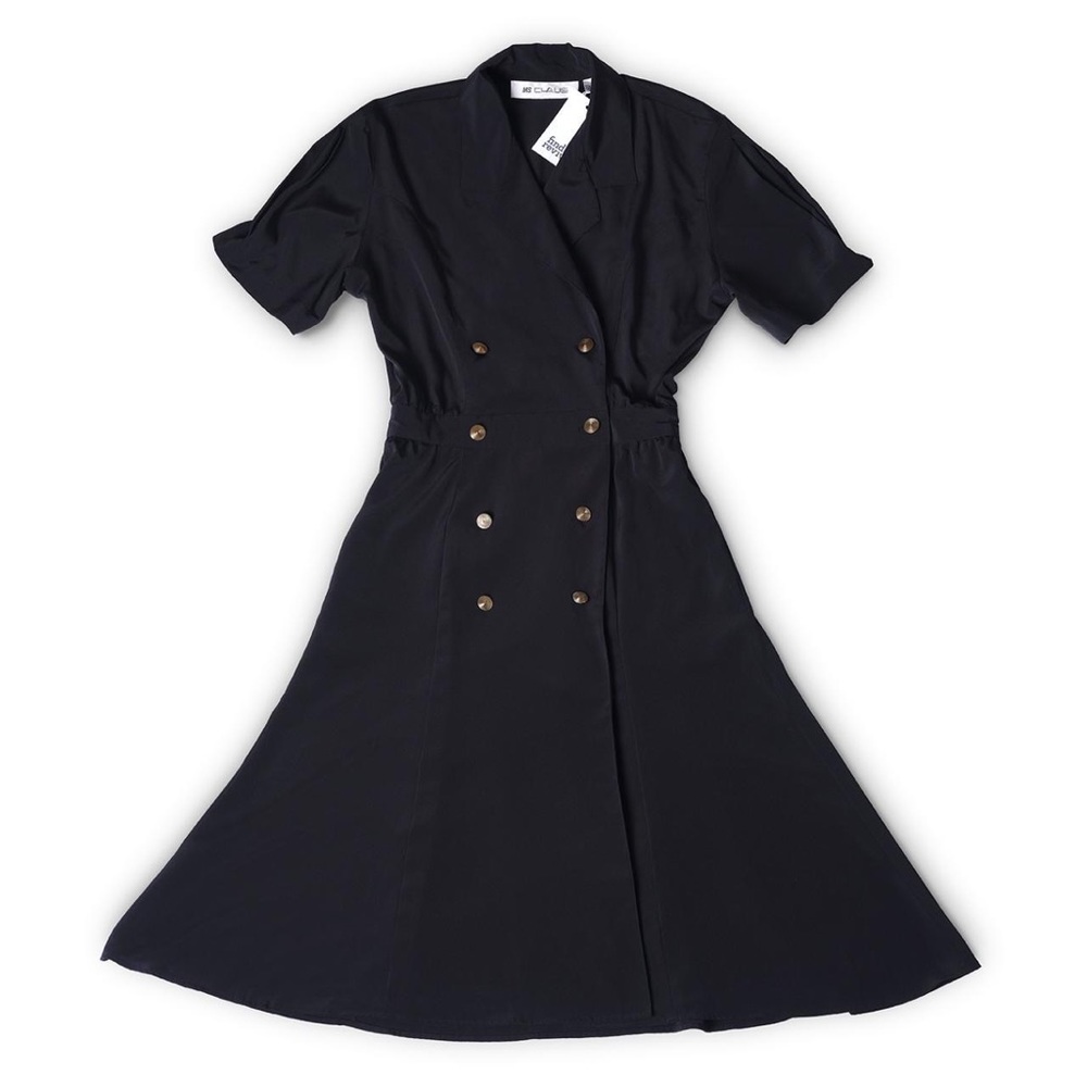 80s Ms Chaus Double-Breasted Dress